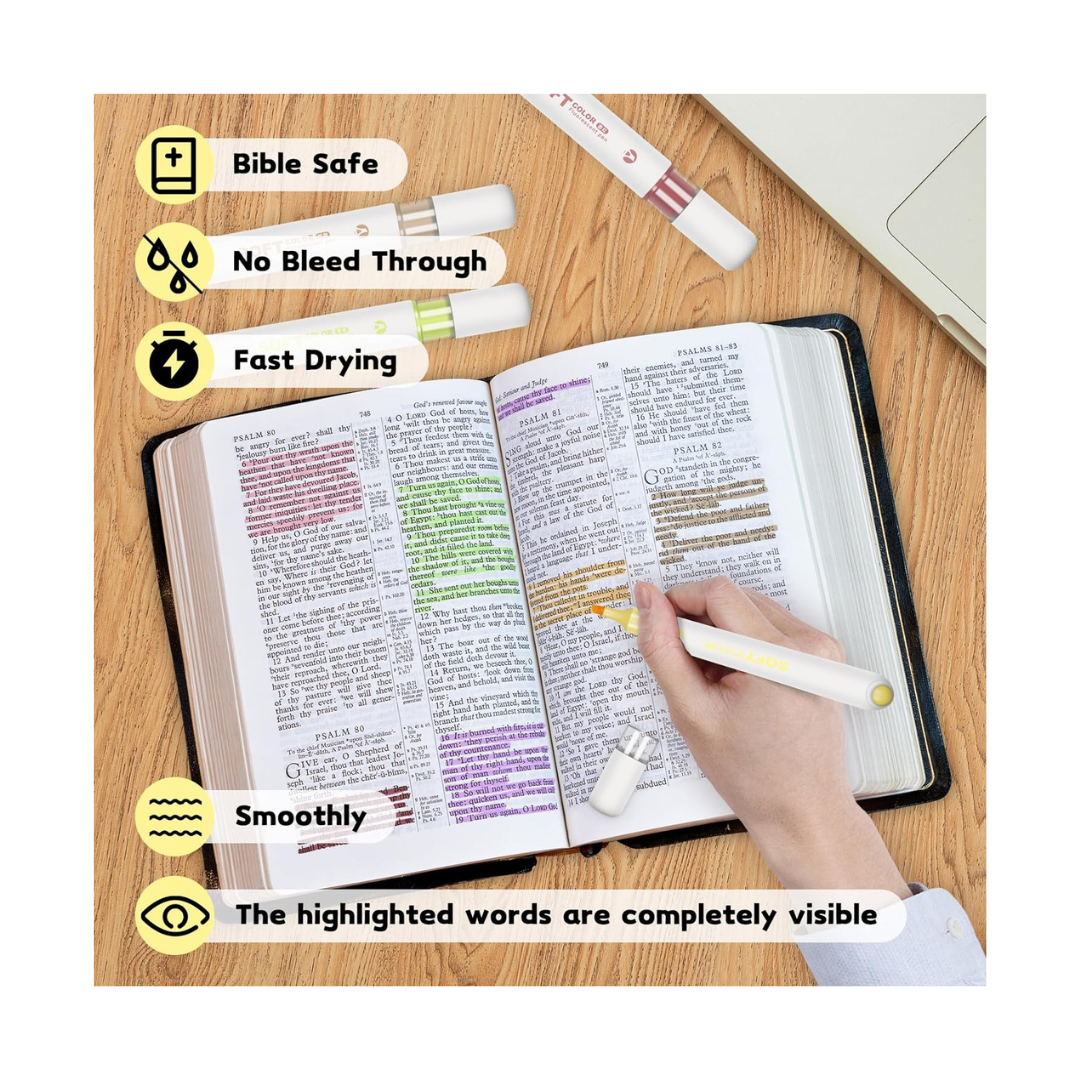 Aesthetic Cute Pastel Highlighters - 6ct