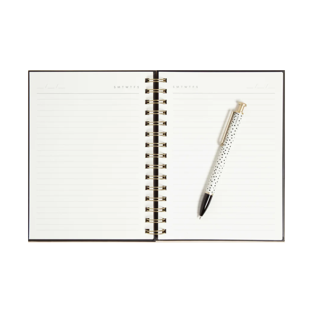 Abstract Terracotta Floral Spiral Journal & 2 Monterey Pens