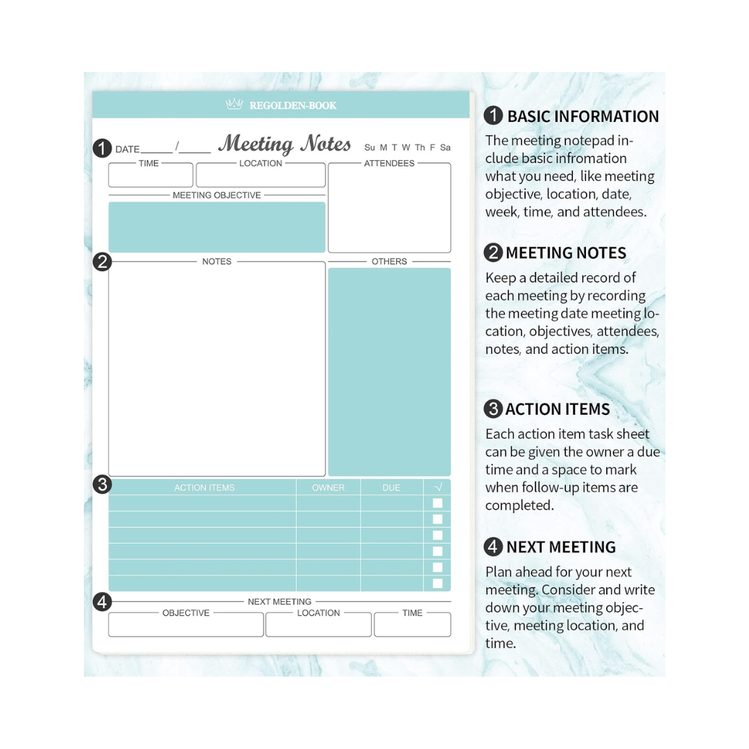 Meeting Notes Notepad