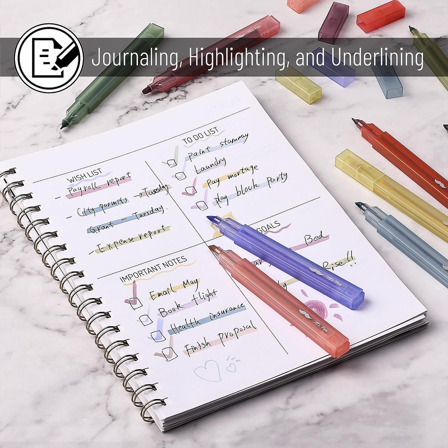 Aesthetic Highlighters - 12 Pack