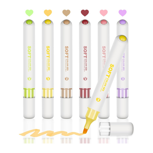 Aesthetic Cute Pastel Highlighters - 6ct