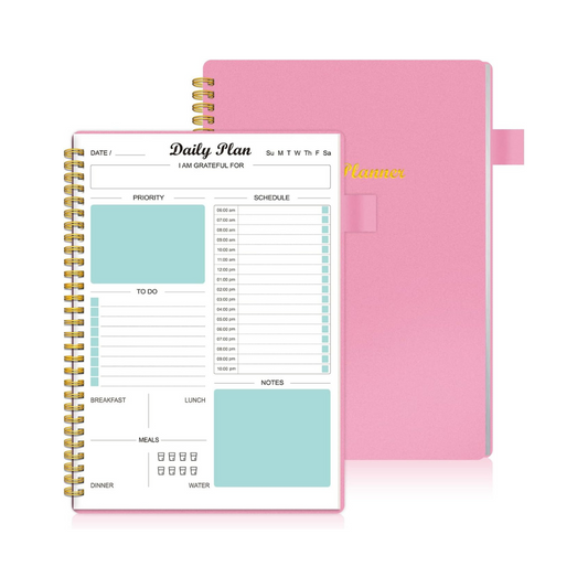 Daily Planner Undated with Hourly Schedule
