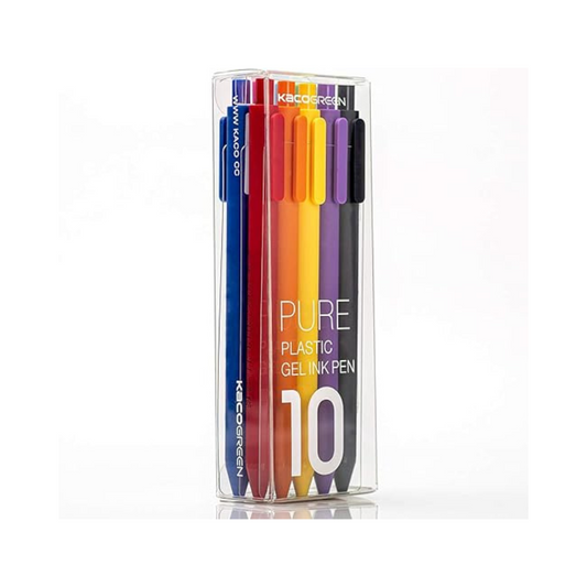 Kaco 10 Color Ink Retractable Gel Pens