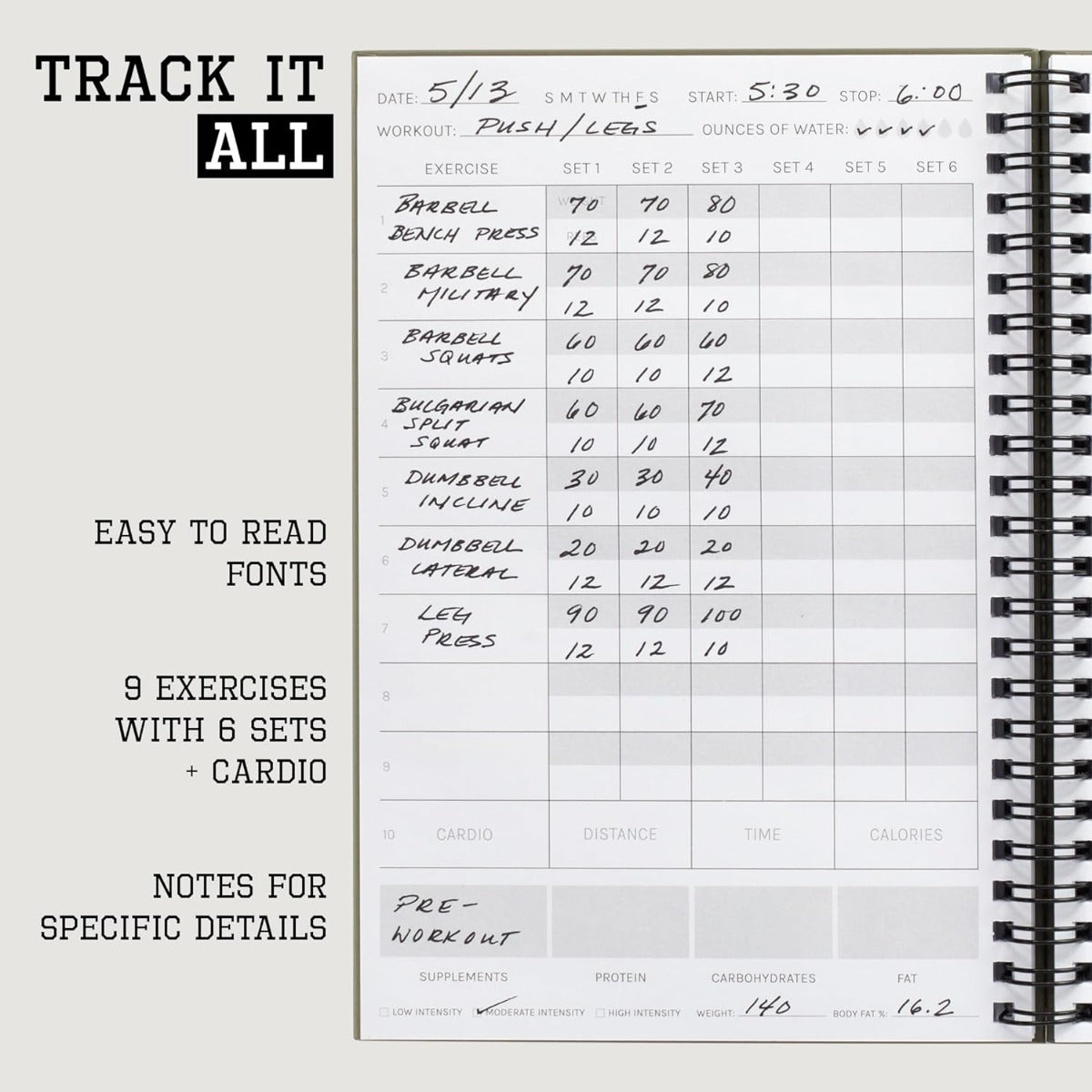 Workout Tracker Journal