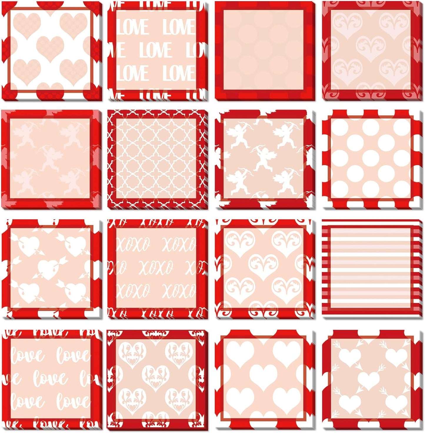 Valentine Heart Sticky Note Pads